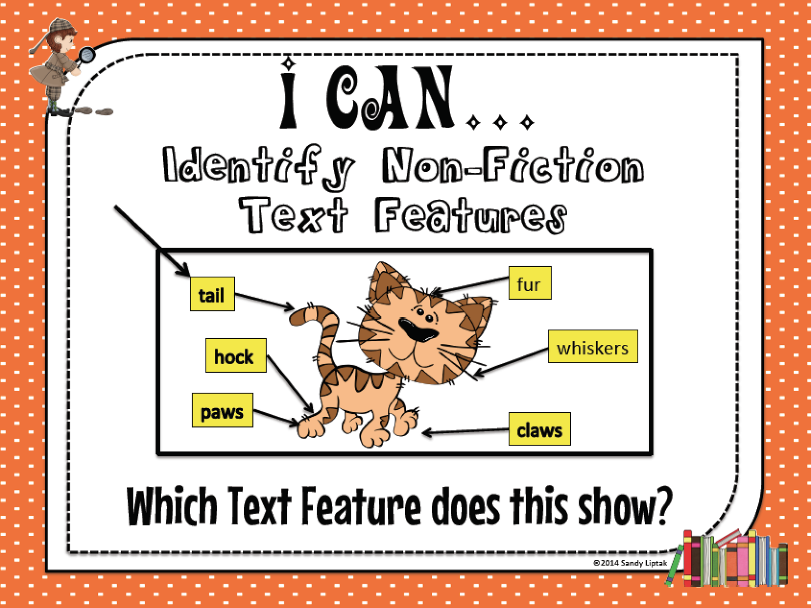 Fiction Text Features Anchor Chart