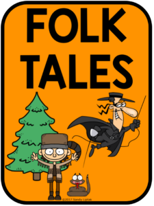 Folktale labels and posters