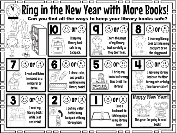 New Year's Resolutions for the Library! - Lessons by Sandy