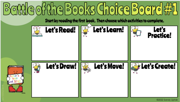 Using Choice Boards With the Texas 2x2 Books - Lessons by Sandy