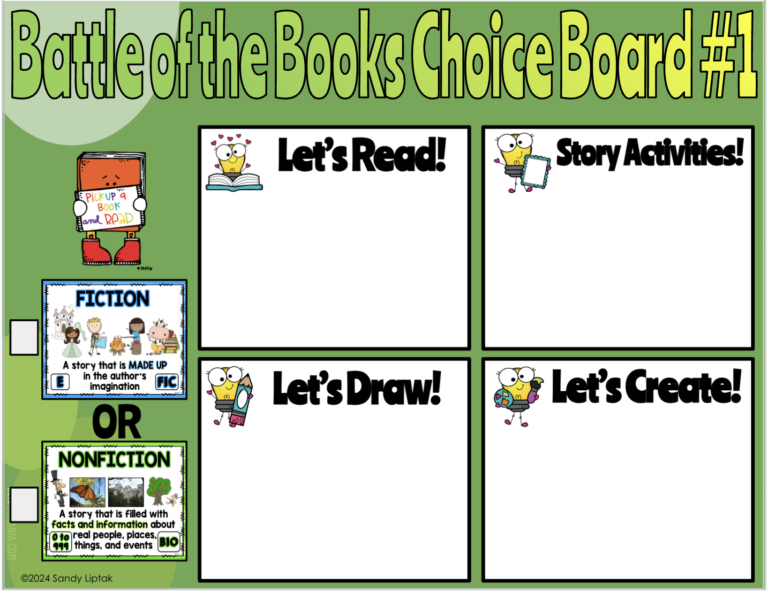 Using Choice Boards With the Texas 2x2 Books - Lessons by Sandy