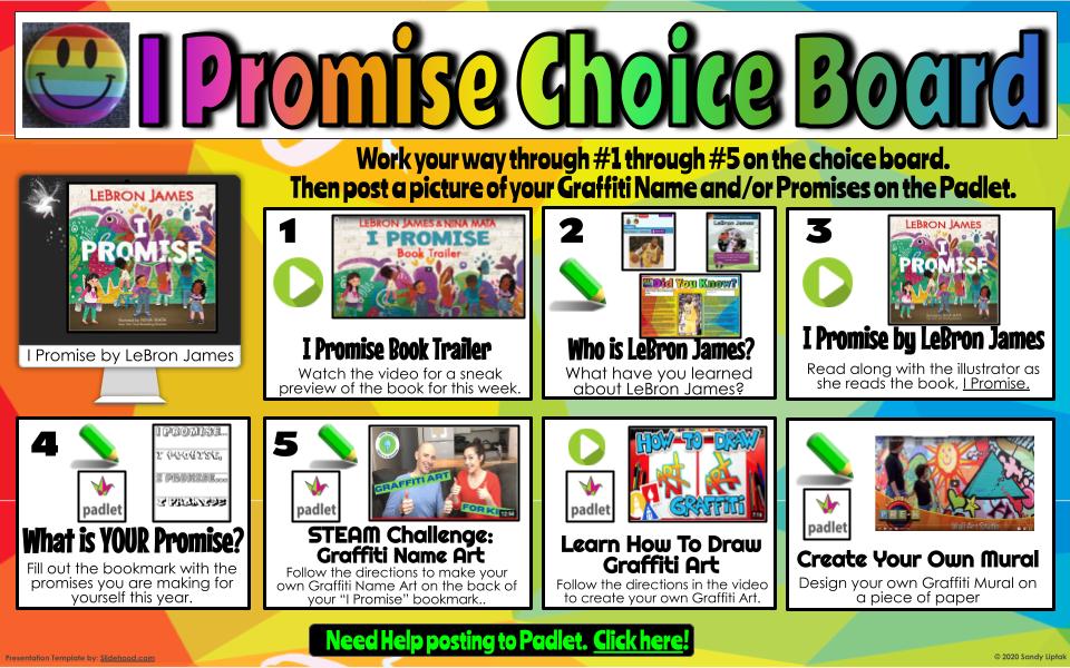 I Promise Choice Board